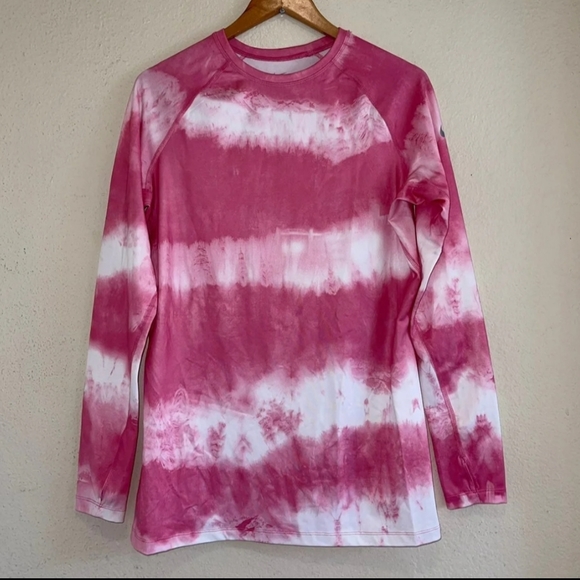 Nike Pro Combat Dri-Fit Pink Tie Dye Fitted - Picture 1 of 10